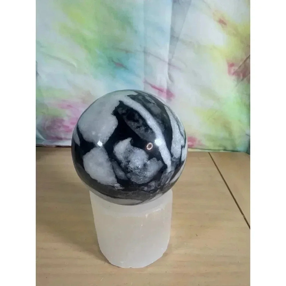 Black Septarian Sphere